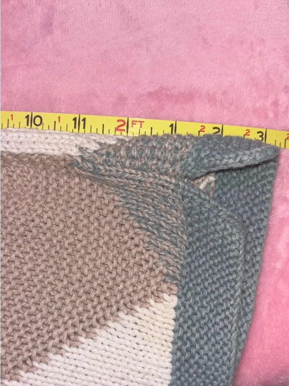 Yarnworks Handknit Patchwork Sweater Large Cotton Ramie Cozy Vintage